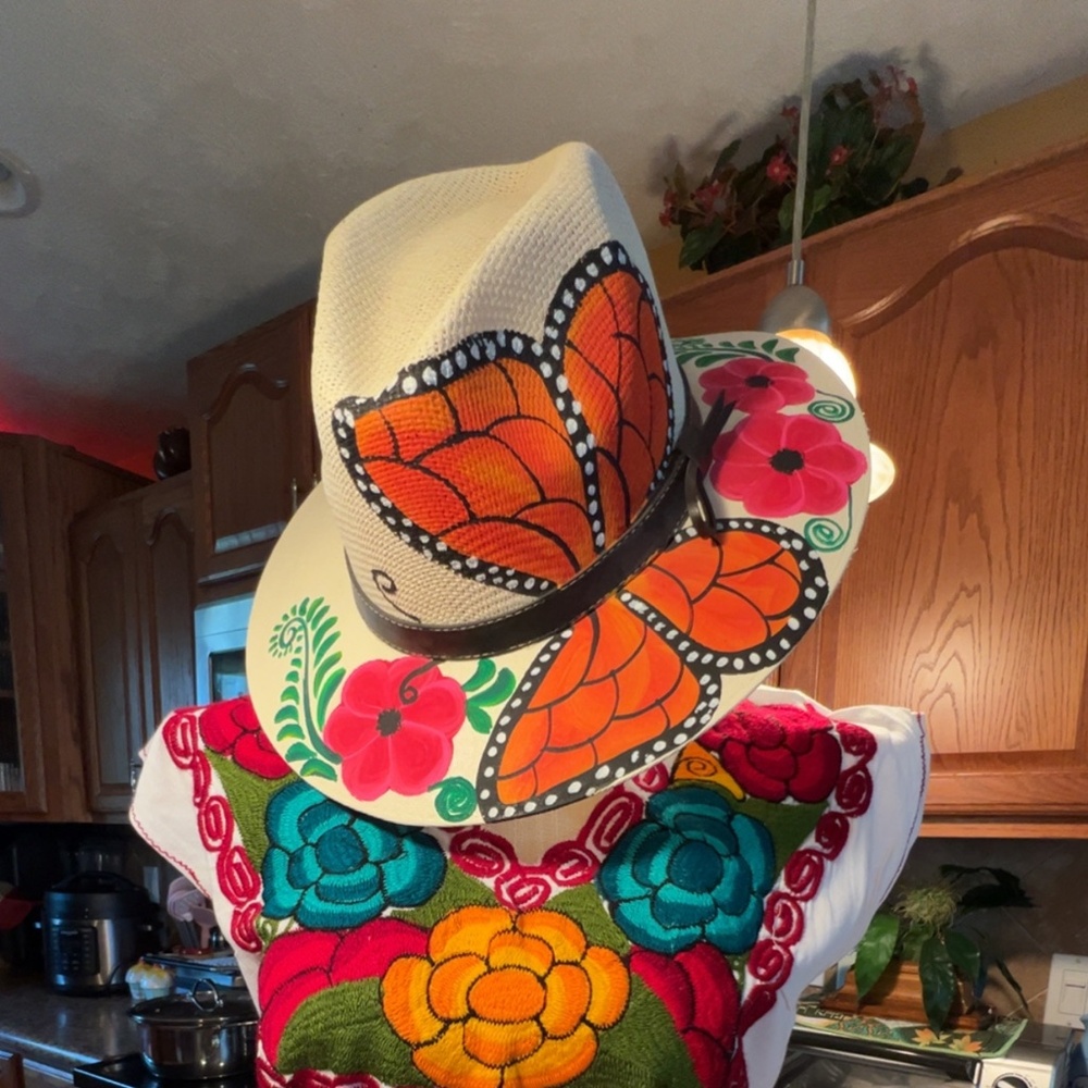 Butterfly Hand Painted Hat
